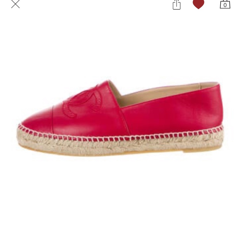 Chanel red espadrilles